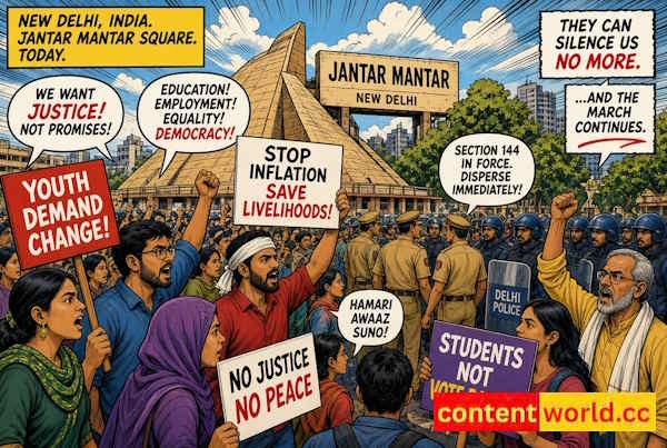 Bookmark: Thousands Arrested in New Delhi Protests Against Electoral Reform